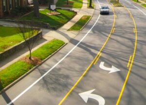 Giao thông ở Mỹ - turning lane