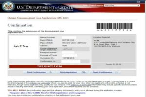 Mẫu đơn xin visa du lịch Mỹ - Tìm hiểu