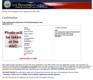 Mẫu đơn xin visa du lịch Mỹ - Tờ khai