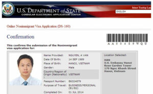 Mẫu đơn xin visa du lịch Mỹ - Lưu ý